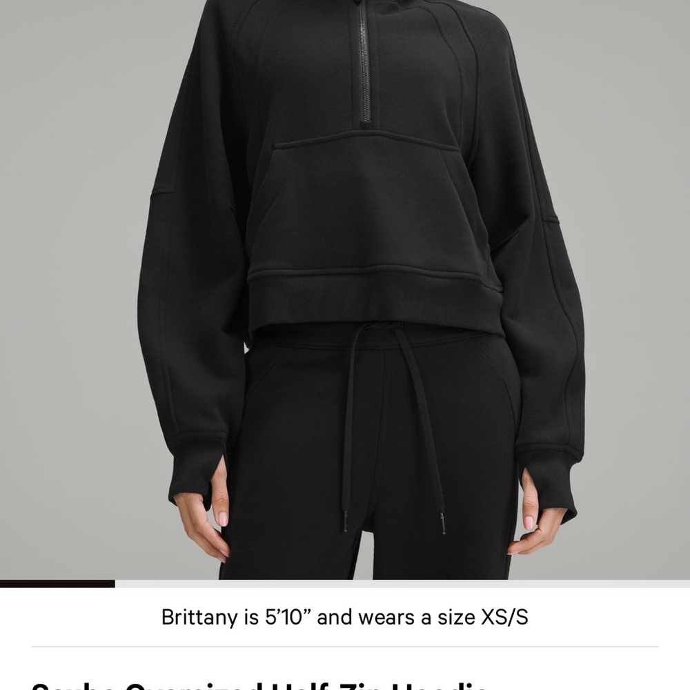 Lululemon Black Oversized Sweatshirt Hoodie